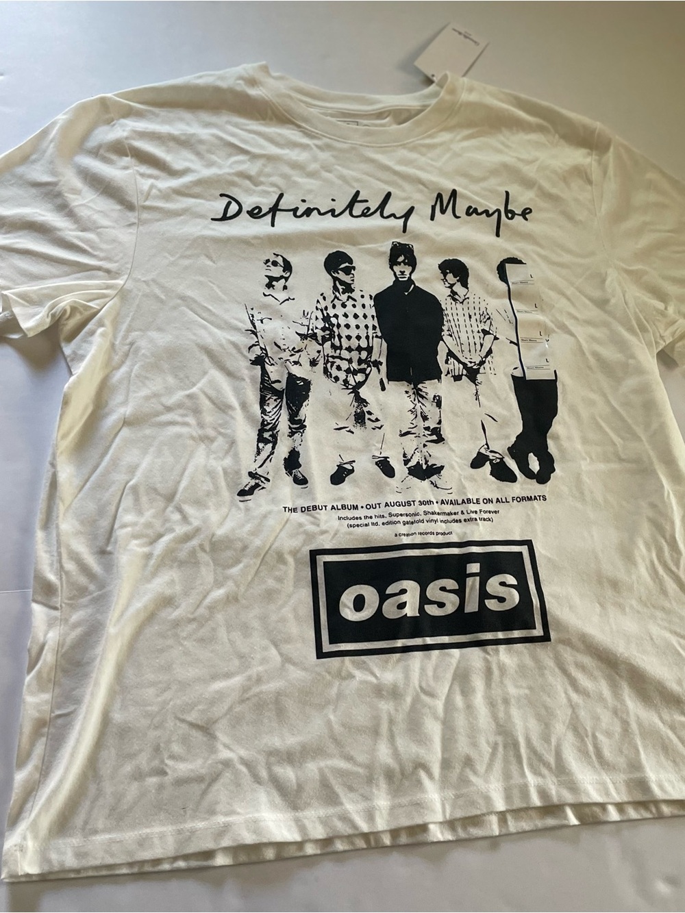 Goodfellow & Co White Short-Sleeve Band Graphic Tee